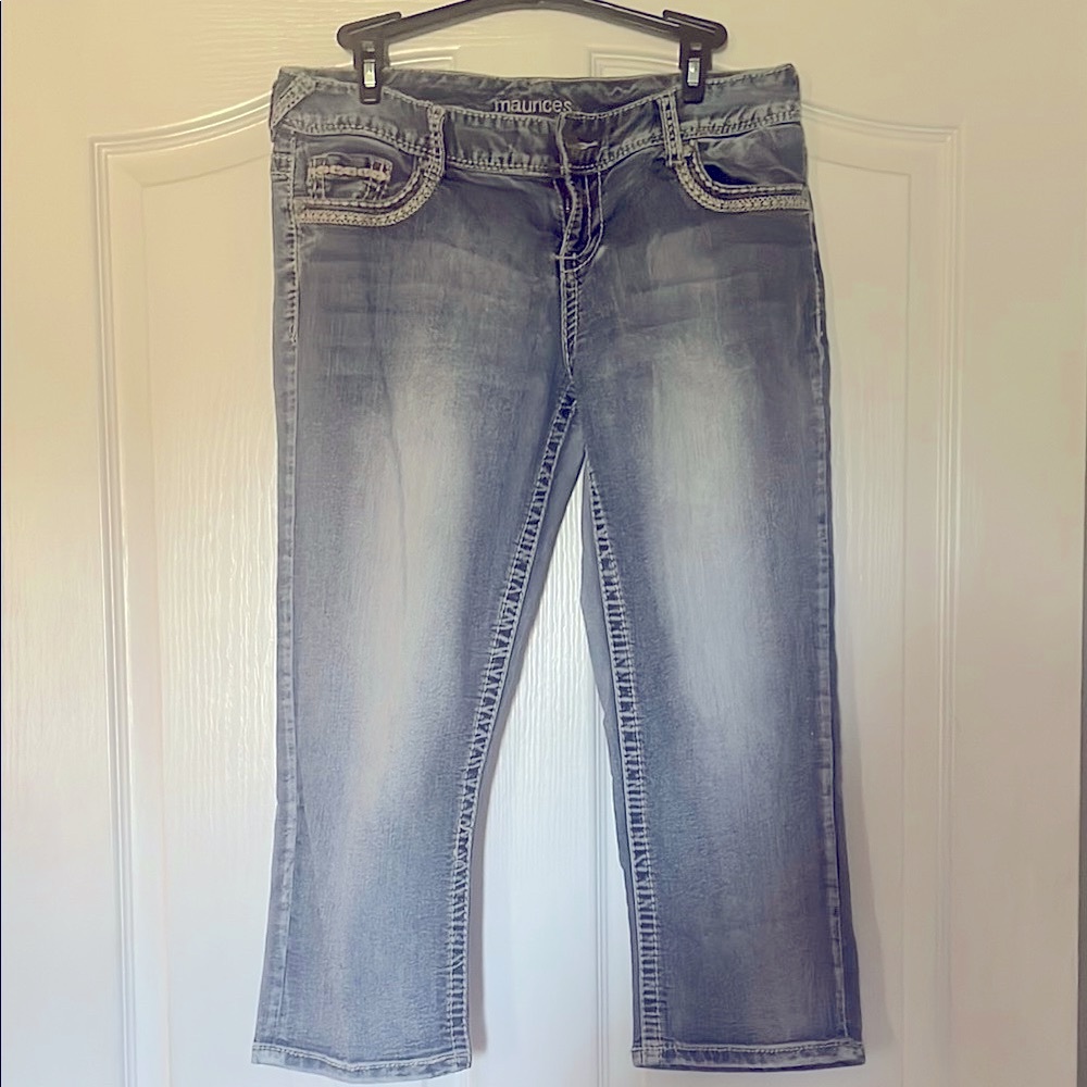 Maurices Cropped Distressed Jeans